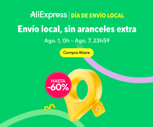 Promotional banner for AliExpress highlighting local shipping with no extra fees, offering discounts up to 60%.